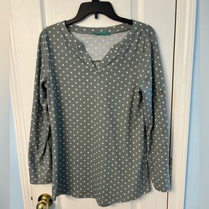 Sage Green Polka Dot Top